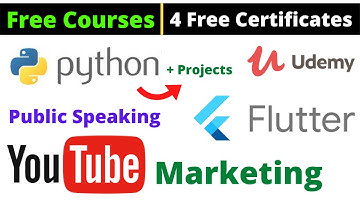 Udemy Free Certificate Courses YouTube Marketing Flutter Python Projects Online Classes #DeepShukla