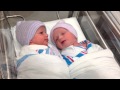 Newborn twins talking to each other