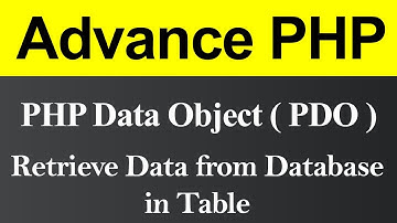 Retrieve Data from Database in Table using PDO in PHP (Hindi)