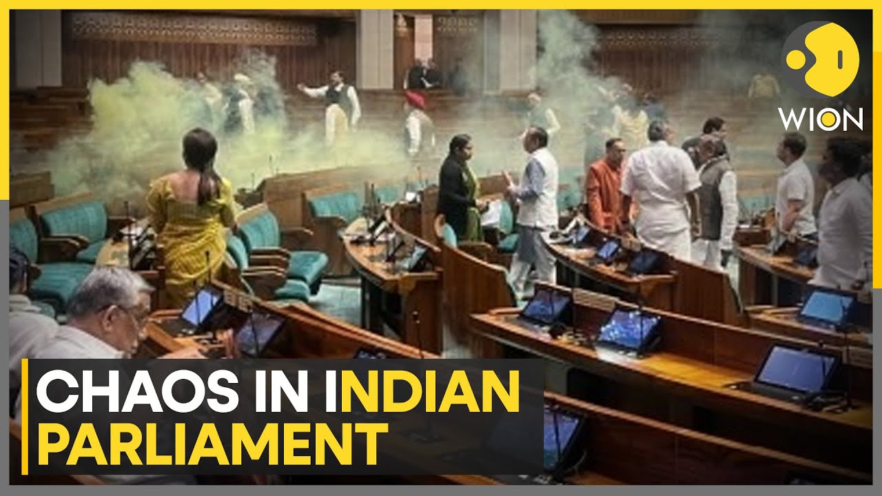 Security breach in Parliament on 2001 attack anniversary; 2 men release  smoke, panic in Lok Sabha - YouTube