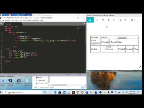HTML Table | টেবিল/ছক তৈরি | HSC | ICT (Chapter-4)