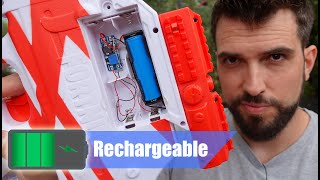 Cheap way to Convert Nerf Blaster to use 18650 Rechargeable Battery🔋