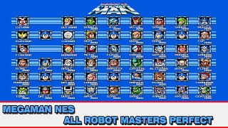 Mega Man All Robot Masters NES Games | No Damage | Buster Only