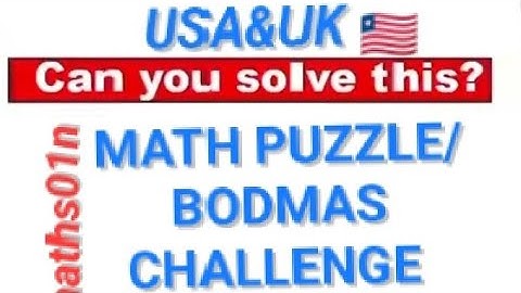 Tricky MATH CHALLENGE 🔥#USA$UK CAN YOU SOLVE THIS?