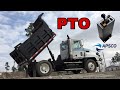 Operating PTO and controls on Mack dump truck