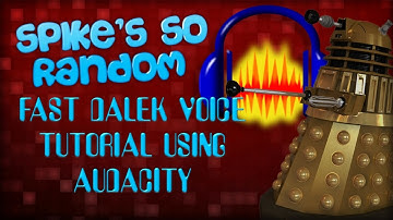 Quick Dalek Voice Tutorial using Audacity