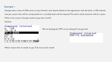 Financial Applications: Working with loans on CASIO Fx CG50