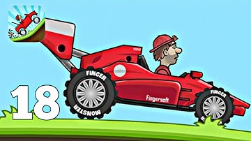 Hill climb racing - gameplay walkthrough part 18 Race car (ios android)