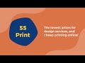 55Printing, the lowest prices for design services, and cheap printing online!