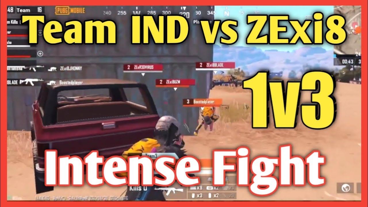 Team IND vs ZExi8 Intense Fight | 1v3 Situation | T1 Competitive Scrim | UpThrust | Match Highlights