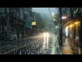 Walk in the Heavy Rain Wets Your Night. Relaxing Sound for Sleep Study Meditation. White Noise ASMR.