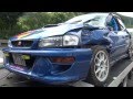 競技中の事故インプレッサのダメージと森林の損傷 CRASH SUBARU IMPREZA WRX STi