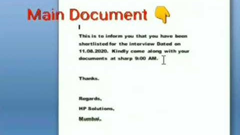 Class 6 Mail merge Practical