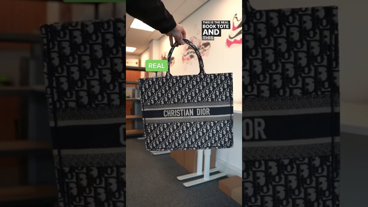 How to spot a FAKE Dior tote bag! #luxury #fashion #realvsfake 