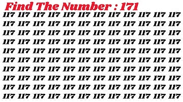 How Can Fast You Find the Number "171" in Just 1 Minute?🔍⏱️|Don