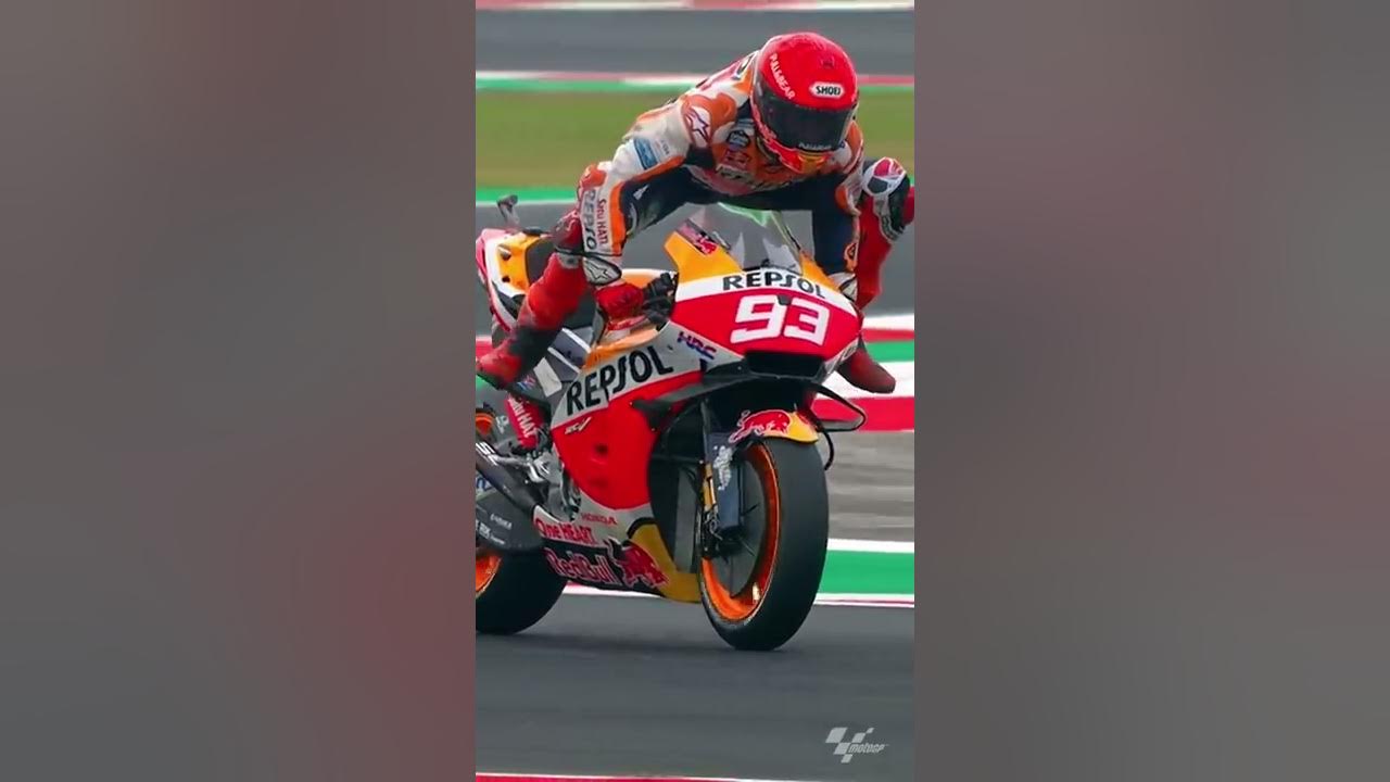 Marc Marquez sent skywards before superman save | 2021 #EmiliaRomagnaGP