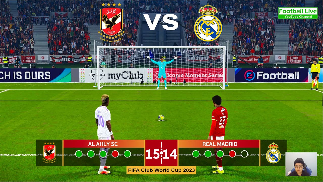 AL AHLY vs REAL MADRID - Penalty Shootout 2023 FIFA Club World Cup 2023 eFootball PES Gameplay