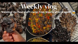 VLOG :  RECEIVED MY FOOD STUFF\/ CARGO FROM  NIGERIAN 🇳🇬 TO CAPETOWN 🇿🇦 || WINTER PREP || COOKING
