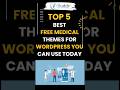 Top 5 Medical Theme for WordPress #wordpresswebsite #website #wordpresstutorial