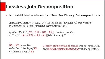 Normalization Part8 - Lossless(Non additive) Join Decomposition