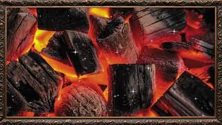 Burning Charcoal 4K Fireplace 🔥 Glowing Hot Coals TV Screensaver Background (1 Hour Loop)