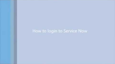 How to Login to Service Now