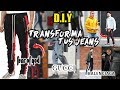 DIY: TRANSFORMA TUS JEANS AL ESTILO GUCCI, BALENCIAGA, FEAR OF GOD | (STRIPED/TRACK PANTS)