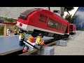 Lego City train derails during robbery at a station