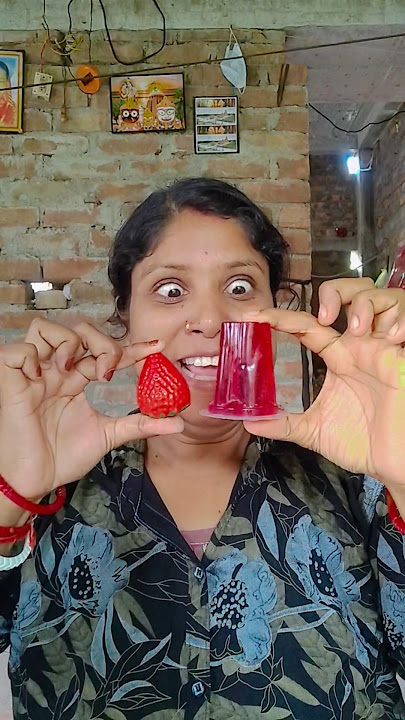 Big or Small challenge Gummy toothbrushcan...🍓🍅👍🥰S161