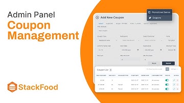 How to Create a Coupon in StackFood Admin Panel | 6amTech