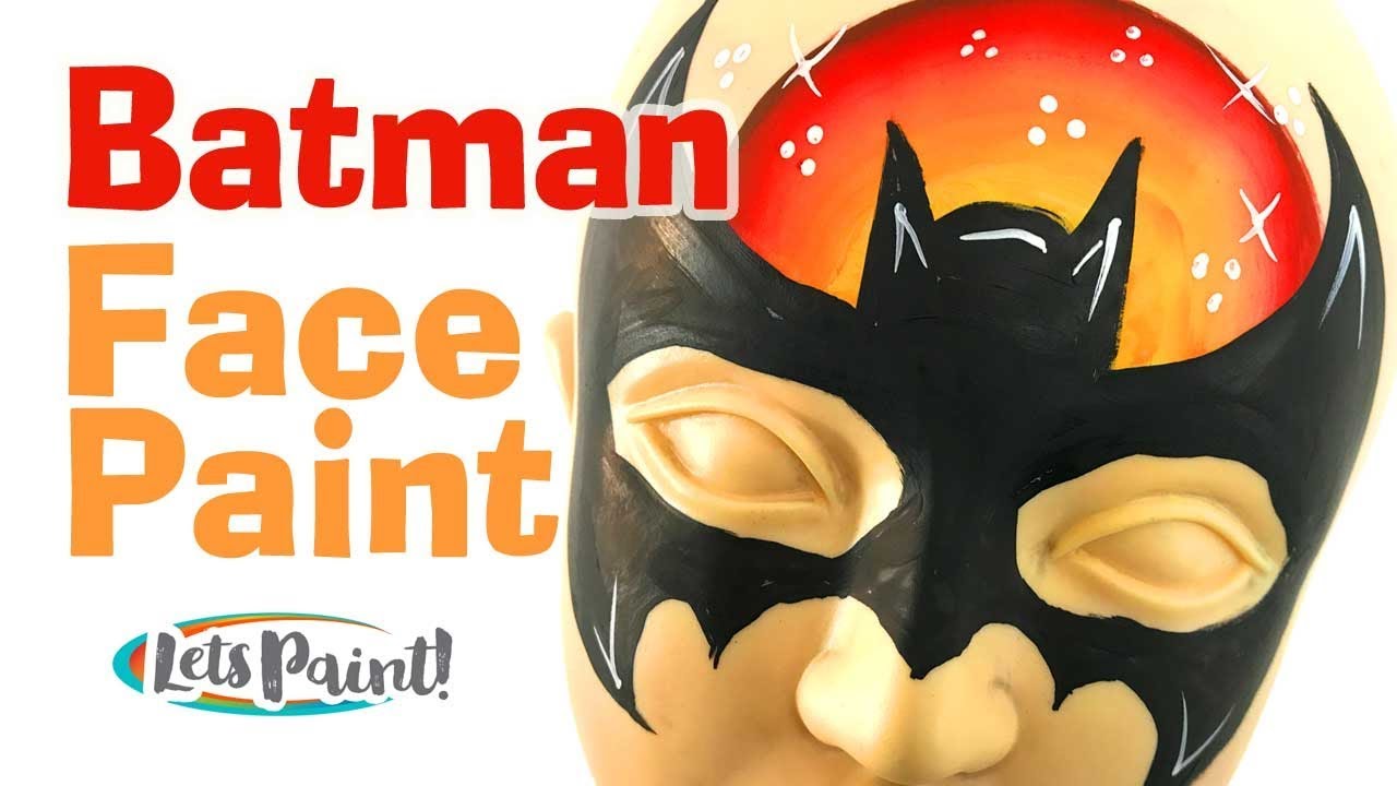 Batman face paint step by step - How to face paint Batman - Face Painting  Classes Online - Learn to Face Paint