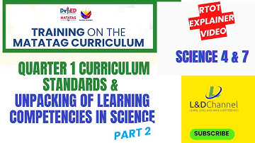 How to Unpack the Learning Competencies in MATATAG Science Curriculum Part 2