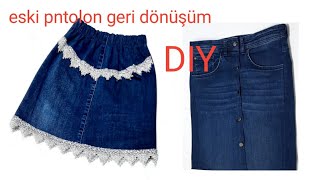 اعادة تدوير بنطلون جينز قديم / Recycle old jeans/eski pantolon süper geri dönüşüm