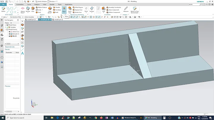 Rib in Siemens NX