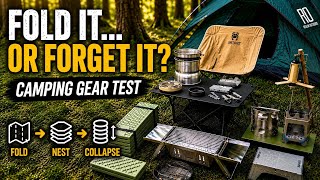 Testing 25 Folding Camping Accessories in the Rain... Worth It or Just Gimmicks? | ASMR Wild Camping