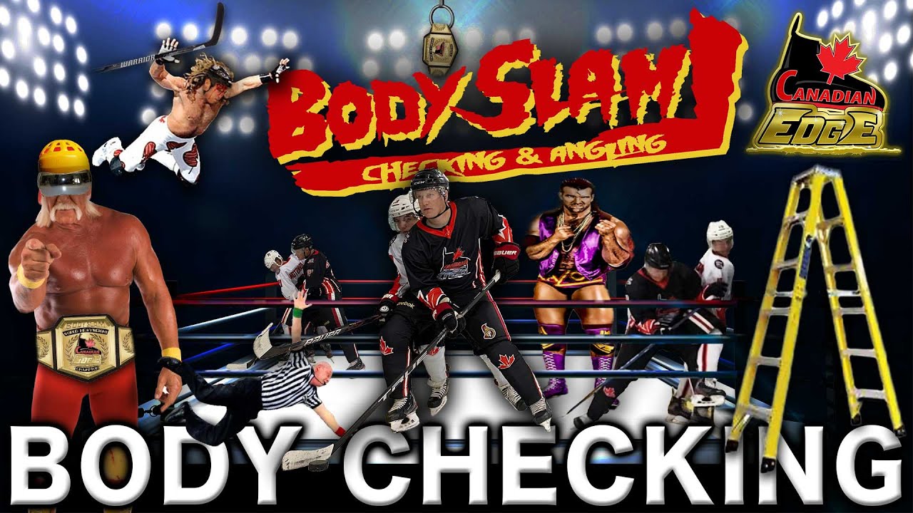 NHL BODY CHECKING WRESTLING ON ICE??? CANADIAN EDGE BODY SLAM CHECKING & ANGLING TRAINING