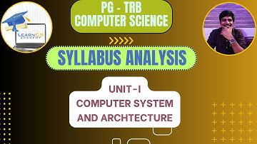 PG TRB Computer Science | Syllabus Analysis | Unit-1