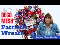 How to Make a Deco Mesh Patriotic Wreath with Coach Laurie Anne