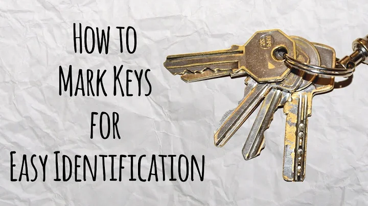 How to Mark Keys for Easy Identification -  Master...