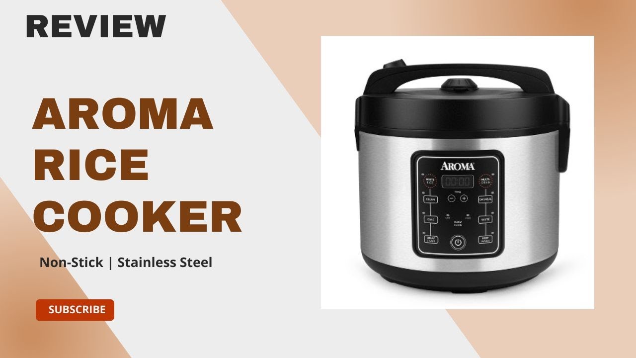 Aroma Rice Cooker review in English, Stainless Steel