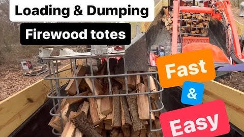 How a Lazy Man loads & Dumps🔥Firewood🪵 using IBC totes.