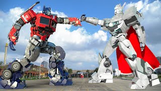 Трансформеры: Rise of the Beasts - Ending - Optimus Prime vs Robot Silver - финальная сцена боя