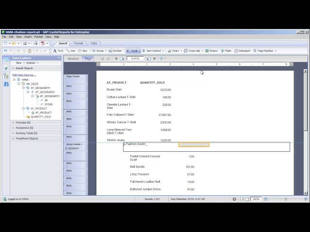 Calculate totals and subtotals: Crystal Reports for Enterprise 4.1 SP4