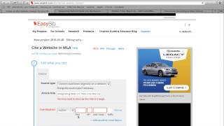 Citing Resources Using EasyBib