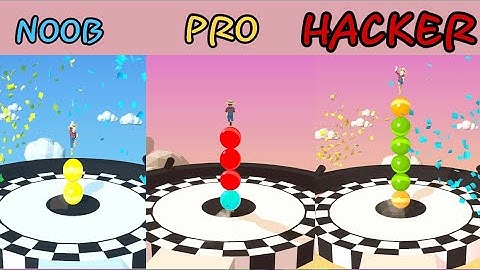 NOOB vs PRO vs HACKER in Stack Rider ❤️ All Levels Gameplay