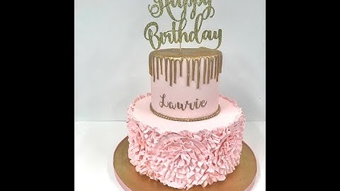 Easy Pink Buttercream Ruffle Cake