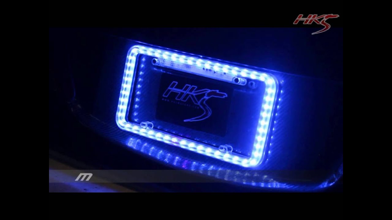 led license plate light frame