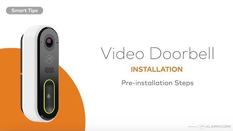 Alarm.com Video Doorbell Pre-installation