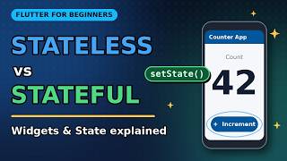 1-3. Flutter Widgets & State for Beginners | Stateless vs Stateful + setState screenshot 3