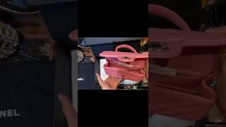 Chanel 22P Pink Mini rectangular top handle